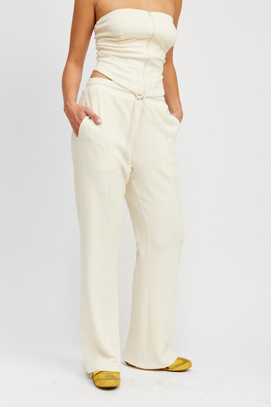 HIGH WAIST PANTS WITH DRAWSTRINGS-Emory Park-[option4]-[option5]-[option6]-[option7]-[option8]-Shop-Boutique-Clothing-for-Women-Online