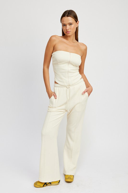 HIGH WAIST PANTS WITH DRAWSTRINGS-Emory Park-[option4]-[option5]-[option6]-[option7]-[option8]-Shop-Boutique-Clothing-for-Women-Online