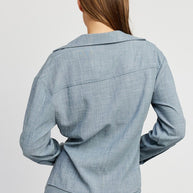 TIE FRONT CROPPED BLOUSE-Emory Park-[option4]-[option5]-[option6]-[option7]-[option8]-Shop-Boutique-Clothing-for-Women-Online