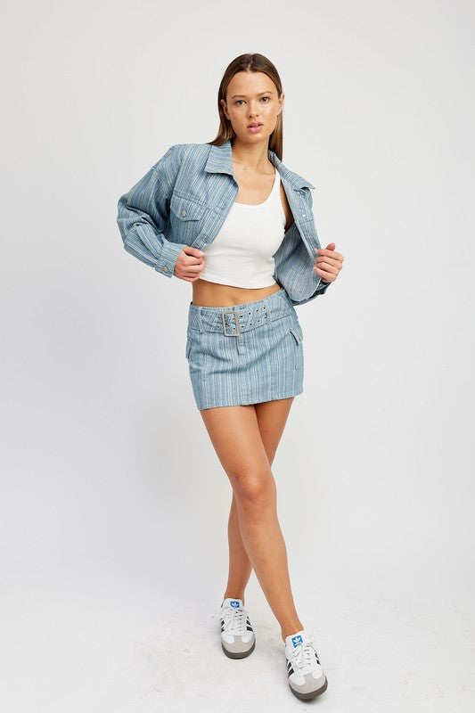 CROPPED DENIM JACKET-Emory Park-[option4]-[option5]-[option6]-[option7]-[option8]-Shop-Boutique-Clothing-for-Women-Online
