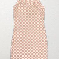 Checkered rib knit tank top dress-Miss Sparkling-[option4]-[option5]-[option6]-[option7]-[option8]-Shop-Boutique-Clothing-for-Women-Online