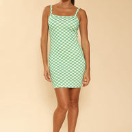 Checkered rib knit tank top dress-Miss Sparkling-[option4]-[option5]-[option6]-[option7]-[option8]-Shop-Boutique-Clothing-for-Women-Online