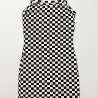 Checkered rib knit tank top dress-Miss Sparkling-[option4]-[option5]-[option6]-[option7]-[option8]-Shop-Boutique-Clothing-for-Women-Online
