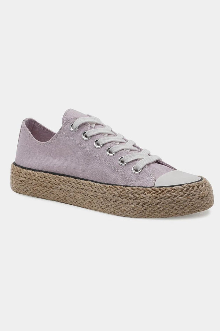 Beast Fashion Lace Up Woven Espadrille Sole Sneakers-Trendsi-[option4]-[option5]-[option6]-[option7]-[option8]-Shop-Boutique-Clothing-for-Women-Online