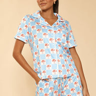 Novelty 2 piece pajama set-Miss Sparkling-mushroom check-S-[option4]-[option5]-[option6]-[option7]-[option8]-Shop-Boutique-Clothing-for-Women-Online
