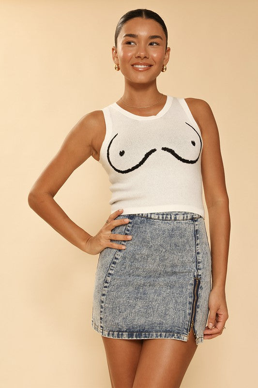 Goddess tank top-Miss Sparkling-Cream-S-[option4]-[option5]-[option6]-[option7]-[option8]-Shop-Boutique-Clothing-for-Women-Online