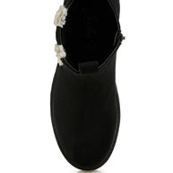 Mothman Faux Fur Detail Chunky Ankle Boots-Rag Company-[option4]-[option5]-[option6]-[option7]-[option8]-Shop-Boutique-Clothing-for-Women-Online