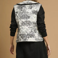 Umgee Toile Quilted Vest with Ruffle Collar-Vest-Trendsi-[option4]-[option5]-[option6]-[option7]-[option8]-Shop-Boutique-Clothing-for-Women-Online