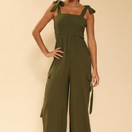 Smocked wide leg cargo jumpsuit-Miss Sparkling-[option4]-[option5]-[option6]-[option7]-[option8]-Shop-Boutique-Clothing-for-Women-Online