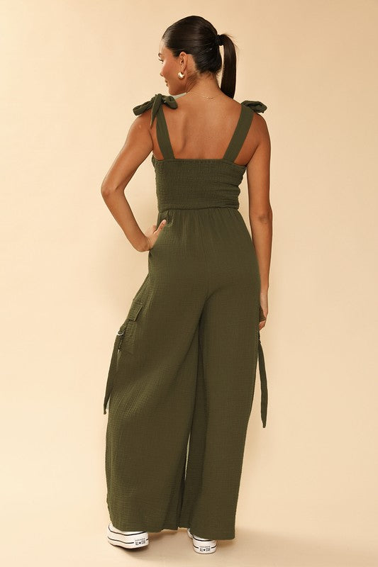 Smocked wide leg cargo jumpsuit-Miss Sparkling-[option4]-[option5]-[option6]-[option7]-[option8]-Shop-Boutique-Clothing-for-Women-Online