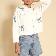 Embroidered bow denim jacket-Miss Sparkling-[option4]-[option5]-[option6]-[option7]-[option8]-Shop-Boutique-Clothing-for-Women-Online