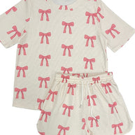 Novelty printed waffle pajama/ lounge shorts set-Miss Sparkling-[option4]-[option5]-[option6]-[option7]-[option8]-Shop-Boutique-Clothing-for-Women-Online