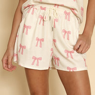 Novelty printed waffle pajama/ lounge shorts set-Miss Sparkling-[option4]-[option5]-[option6]-[option7]-[option8]-Shop-Boutique-Clothing-for-Women-Online