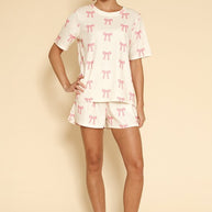 Novelty printed waffle pajama/ lounge shorts set-Miss Sparkling-[option4]-[option5]-[option6]-[option7]-[option8]-Shop-Boutique-Clothing-for-Women-Online