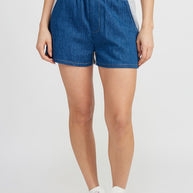 MIXED MEDIA HIGH WAIST SHORTS-Emory Park-DENIM BLUE-S-[option4]-[option5]-[option6]-[option7]-[option8]-Shop-Boutique-Clothing-for-Women-Online