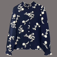 Flower Button Up Long Sleeve Shirt-Tops-Trendsi-[option4]-[option5]-[option6]-[option7]-[option8]-Shop-Boutique-Clothing-for-Women-Online