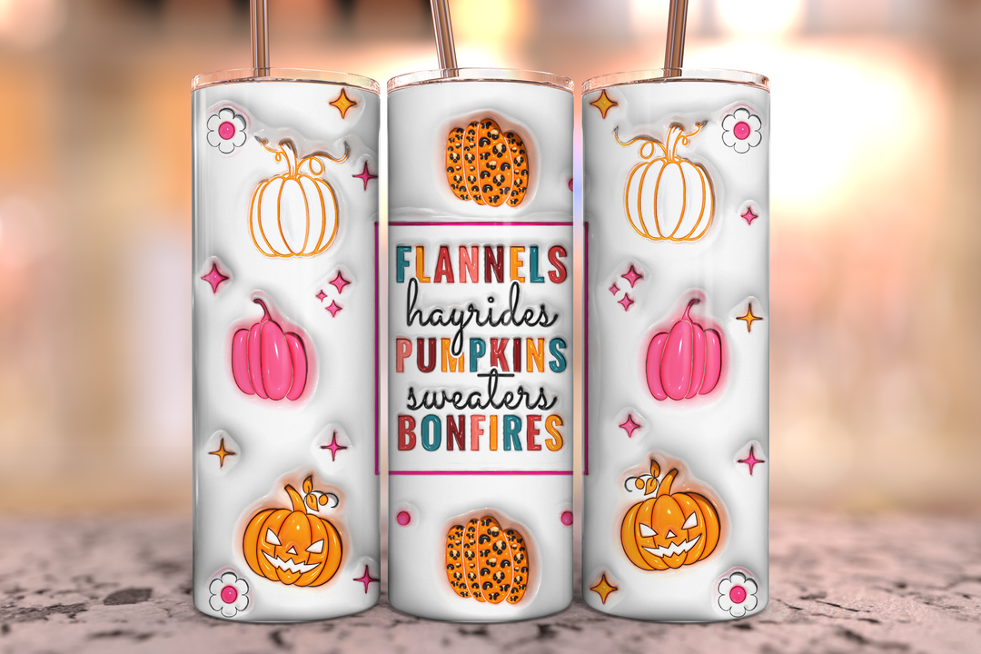 Pumpkins Bonfire & Hayrides Stainless Steel Tumbler-Food & Beverage Carriers-Tea Shirt Shoppe-[option4]-[option5]-[option6]-[option7]-[option8]-Shop-Boutique-Clothing-for-Women-Online