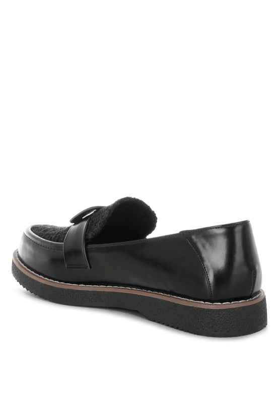 Elaris Tweed & Faux Leather Loafers-Rag Company-[option4]-[option5]-[option6]-[option7]-[option8]-Shop-Boutique-Clothing-for-Women-Online