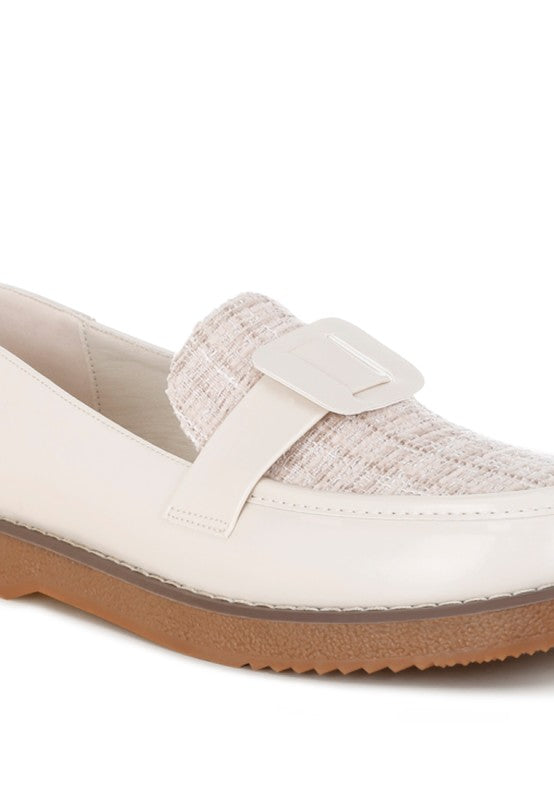 Elaris Tweed & Faux Leather Loafers-Rag Company-[option4]-[option5]-[option6]-[option7]-[option8]-Shop-Boutique-Clothing-for-Women-Online