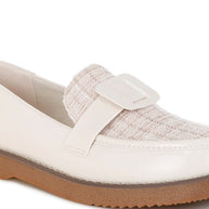 Elaris Tweed & Faux Leather Loafers-Rag Company-[option4]-[option5]-[option6]-[option7]-[option8]-Shop-Boutique-Clothing-for-Women-Online