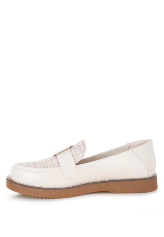Elaris Tweed & Faux Leather Loafers-Rag Company-[option4]-[option5]-[option6]-[option7]-[option8]-Shop-Boutique-Clothing-for-Women-Online