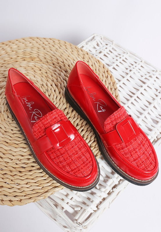 Elaris Tweed & Faux Leather Loafers-Rag Company-[option4]-[option5]-[option6]-[option7]-[option8]-Shop-Boutique-Clothing-for-Women-Online