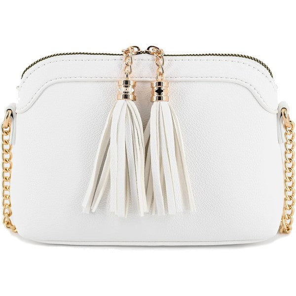 Tassel Small Crossbody Bag with Chain Strap-Fashion World-[option4]-[option5]-[option6]-[option7]-[option8]-Shop-Boutique-Clothing-for-Women-Online