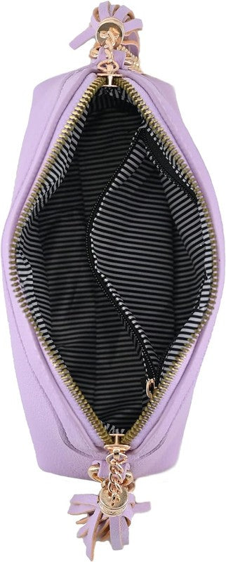 Tassel Small Crossbody Bag with Chain Strap-Fashion World-[option4]-[option5]-[option6]-[option7]-[option8]-Shop-Boutique-Clothing-for-Women-Online