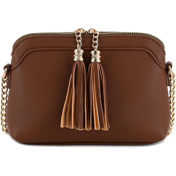 Tassel Small Crossbody Bag with Chain Strap-Fashion World-[option4]-[option5]-[option6]-[option7]-[option8]-Shop-Boutique-Clothing-for-Women-Online