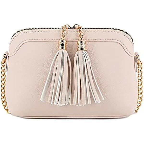 Tassel Small Crossbody Bag with Chain Strap-Fashion World-[option4]-[option5]-[option6]-[option7]-[option8]-Shop-Boutique-Clothing-for-Women-Online