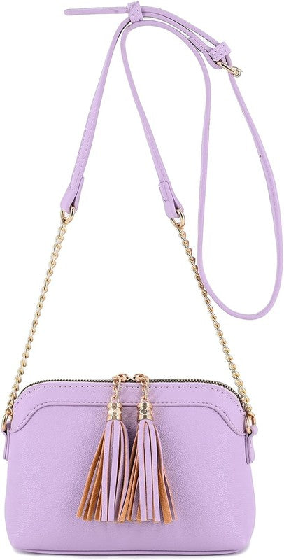 Tassel Small Crossbody Bag with Chain Strap-Fashion World-[option4]-[option5]-[option6]-[option7]-[option8]-Shop-Boutique-Clothing-for-Women-Online