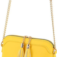 Tassel Small Crossbody Bag with Chain Strap-Fashion World-[option4]-[option5]-[option6]-[option7]-[option8]-Shop-Boutique-Clothing-for-Women-Online