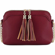 Tassel Small Crossbody Bag with Chain Strap-Fashion World-[option4]-[option5]-[option6]-[option7]-[option8]-Shop-Boutique-Clothing-for-Women-Online