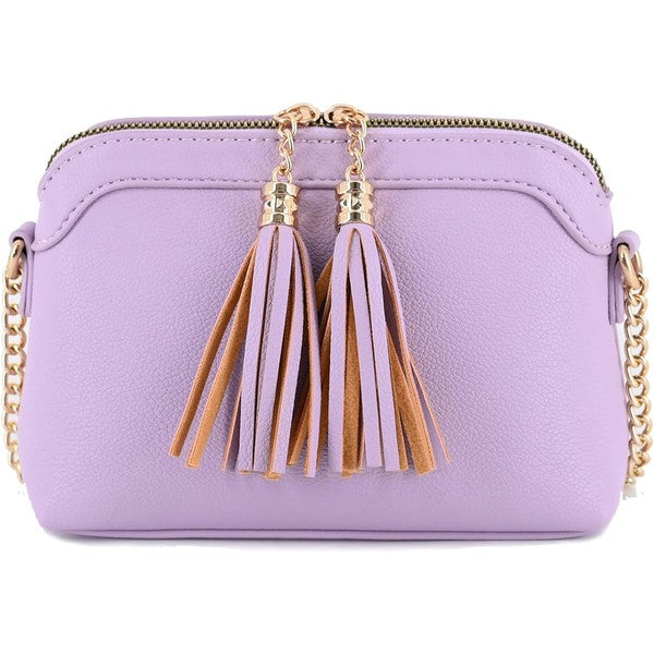 Tassel Small Crossbody Bag with Chain Strap-Fashion World-[option4]-[option5]-[option6]-[option7]-[option8]-Shop-Boutique-Clothing-for-Women-Online