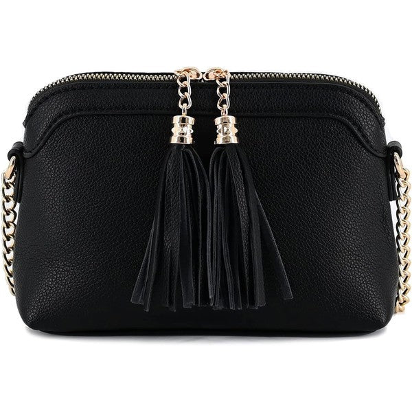 Tassel Small Crossbody Bag with Chain Strap-Fashion World-[option4]-[option5]-[option6]-[option7]-[option8]-Shop-Boutique-Clothing-for-Women-Online