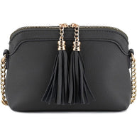 Tassel Small Crossbody Bag with Chain Strap-Fashion World-[option4]-[option5]-[option6]-[option7]-[option8]-Shop-Boutique-Clothing-for-Women-Online