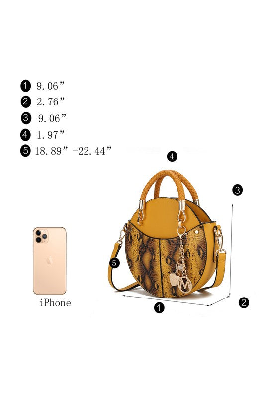 The Faux Snakeskin Crossbody Bag Mia k-MKF Collection by Mia K-[option4]-[option5]-[option6]-[option7]-[option8]-Shop-Boutique-Clothing-for-Women-Online