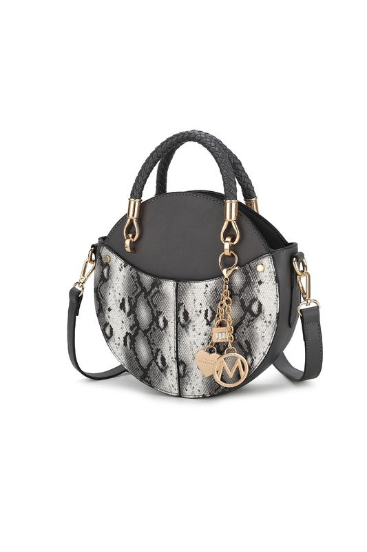 The Faux Snakeskin Crossbody Bag Mia k-MKF Collection by Mia K-Charcoal-One Size-[option4]-[option5]-[option6]-[option7]-[option8]-Shop-Boutique-Clothing-for-Women-Online