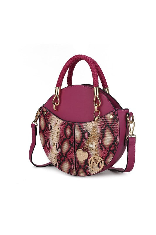 The Faux Snakeskin Crossbody Bag Mia k-MKF Collection by Mia K-Fuchsia-One Size-[option4]-[option5]-[option6]-[option7]-[option8]-Shop-Boutique-Clothing-for-Women-Online