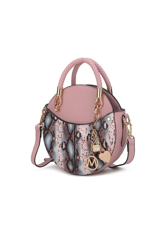 The Faux Snakeskin Crossbody Bag Mia k-MKF Collection by Mia K-Pink-One Size-[option4]-[option5]-[option6]-[option7]-[option8]-Shop-Boutique-Clothing-for-Women-Online