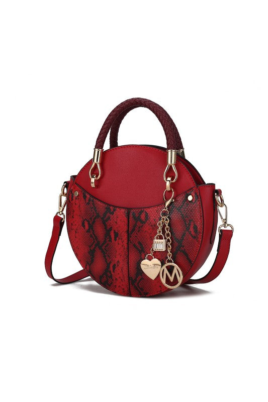 The Faux Snakeskin Crossbody Bag Mia k-MKF Collection by Mia K-Red-One Size-[option4]-[option5]-[option6]-[option7]-[option8]-Shop-Boutique-Clothing-for-Women-Online