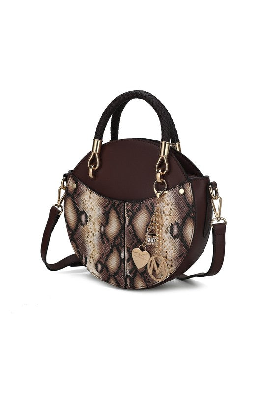 The Faux Snakeskin Crossbody Bag Mia k-MKF Collection by Mia K-Coffee-One Size-[option4]-[option5]-[option6]-[option7]-[option8]-Shop-Boutique-Clothing-for-Women-Online