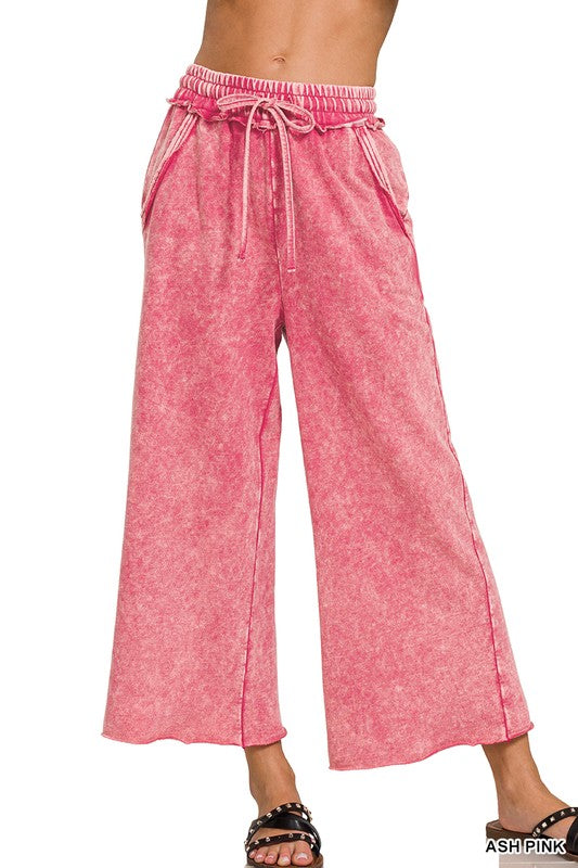 Zenana Washed French Terry Palazzo with Pockets-ZENANA-ASH PINK-S-[option4]-[option5]-[option6]-[option7]-[option8]-Shop-Boutique-Clothing-for-Women-Online