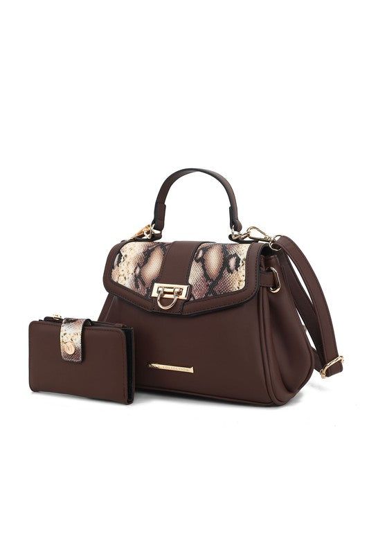 The Geny Faux-Snake Shoulder Bag with Wallet Mia K-MKF Collection by Mia K-[option4]-[option5]-[option6]-[option7]-[option8]-Shop-Boutique-Clothing-for-Women-Online