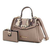 The Geny Faux-Snake Shoulder Bag with Wallet Mia K-MKF Collection by Mia K-[option4]-[option5]-[option6]-[option7]-[option8]-Shop-Boutique-Clothing-for-Women-Online