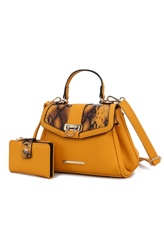 The Geny Faux-Snake Shoulder Bag with Wallet Mia K-MKF Collection by Mia K-[option4]-[option5]-[option6]-[option7]-[option8]-Shop-Boutique-Clothing-for-Women-Online