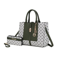 The Yuliana Circular Print Satchel with Wallet Mia-MKF Collection by Mia K-[option4]-[option5]-[option6]-[option7]-[option8]-Shop-Boutique-Clothing-for-Women-Online