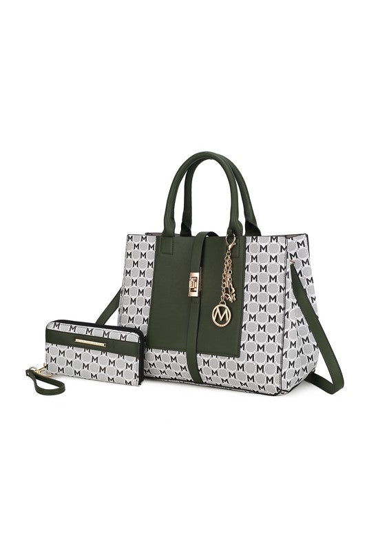 The Yuliana Circular Print Satchel with Wallet Mia-MKF Collection by Mia K-[option4]-[option5]-[option6]-[option7]-[option8]-Shop-Boutique-Clothing-for-Women-Online