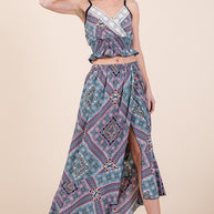 Tribal Print Skirt Set-Orange Farm Clothing-[option4]-[option5]-[option6]-[option7]-[option8]-Shop-Boutique-Clothing-for-Women-Online