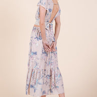 Ruffle Bottom Floral Print Skirt-Orange Farm Clothing-[option4]-[option5]-[option6]-[option7]-[option8]-Shop-Boutique-Clothing-for-Women-Online